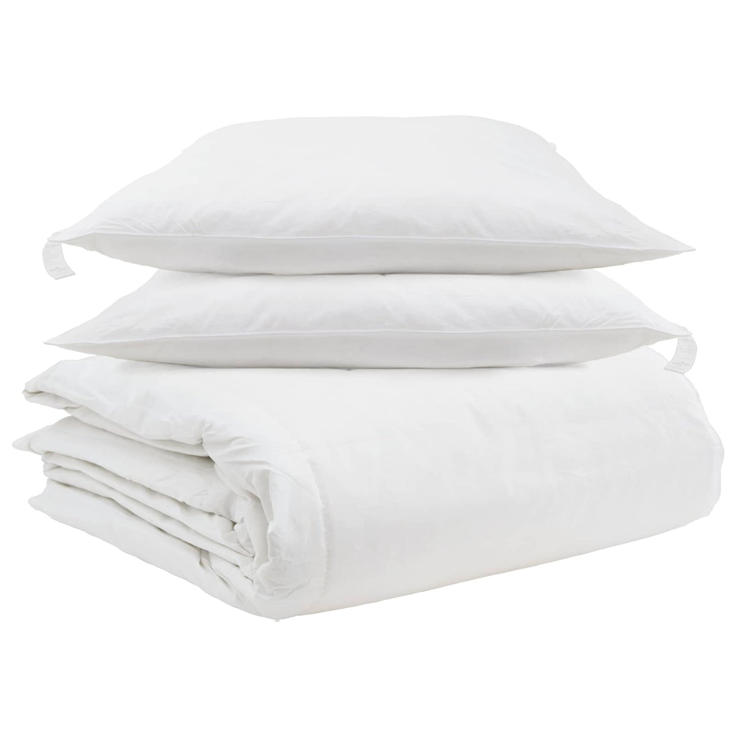 Vidaxl dekbed set met kussen 3 pcs wit donsveertjes