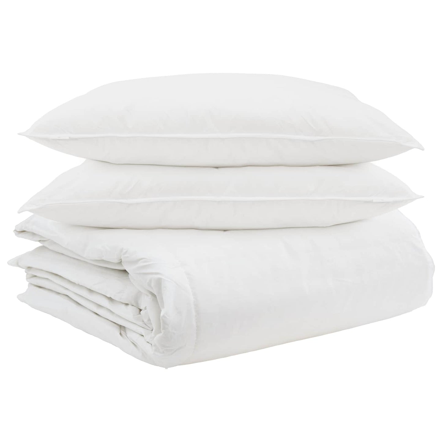 Vidaxl dekbed set met kussen 3 pcs wit donsveertjes