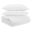 Vidaxl juego nórdico con almohada 3 piezas plumón blanco