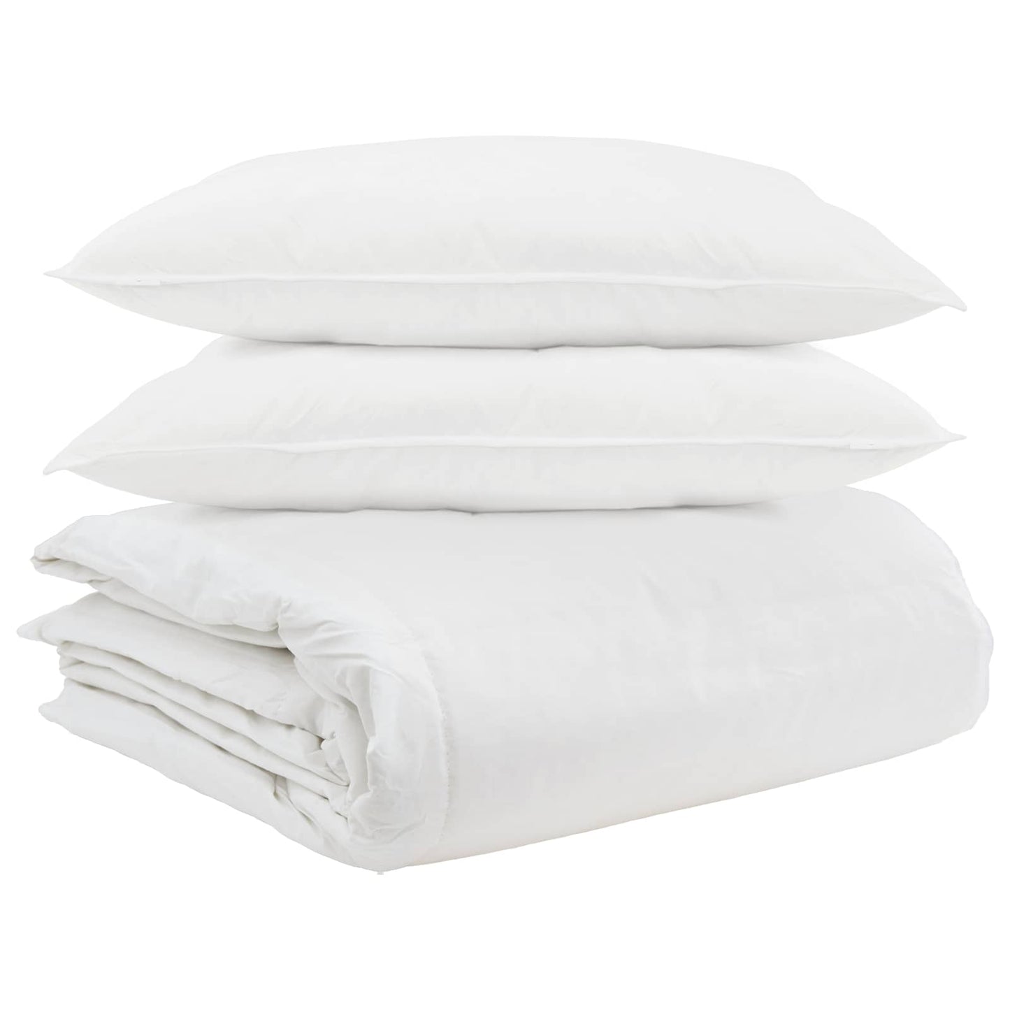 Vidaxl dekbed set met kussen 3 pcs wit donsveertjes