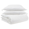 Vidaxl juego nórdico con almohada 3 piezas plumón blanco