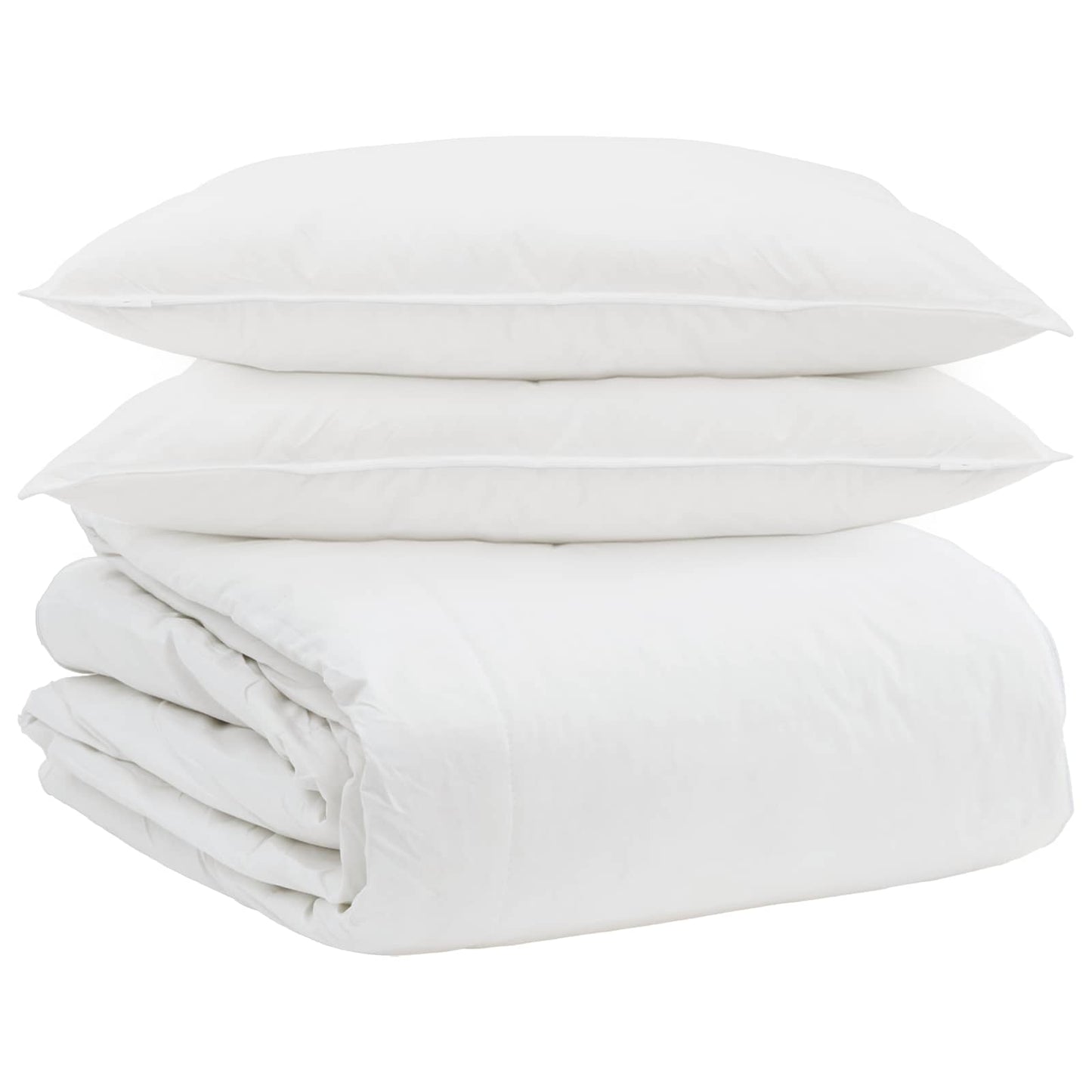 Vidaxl set copripiumino con cuscino 3 pezzi in piuma bianca