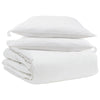 Vidaxl juego nórdico con almohada 3 piezas plumón blanco