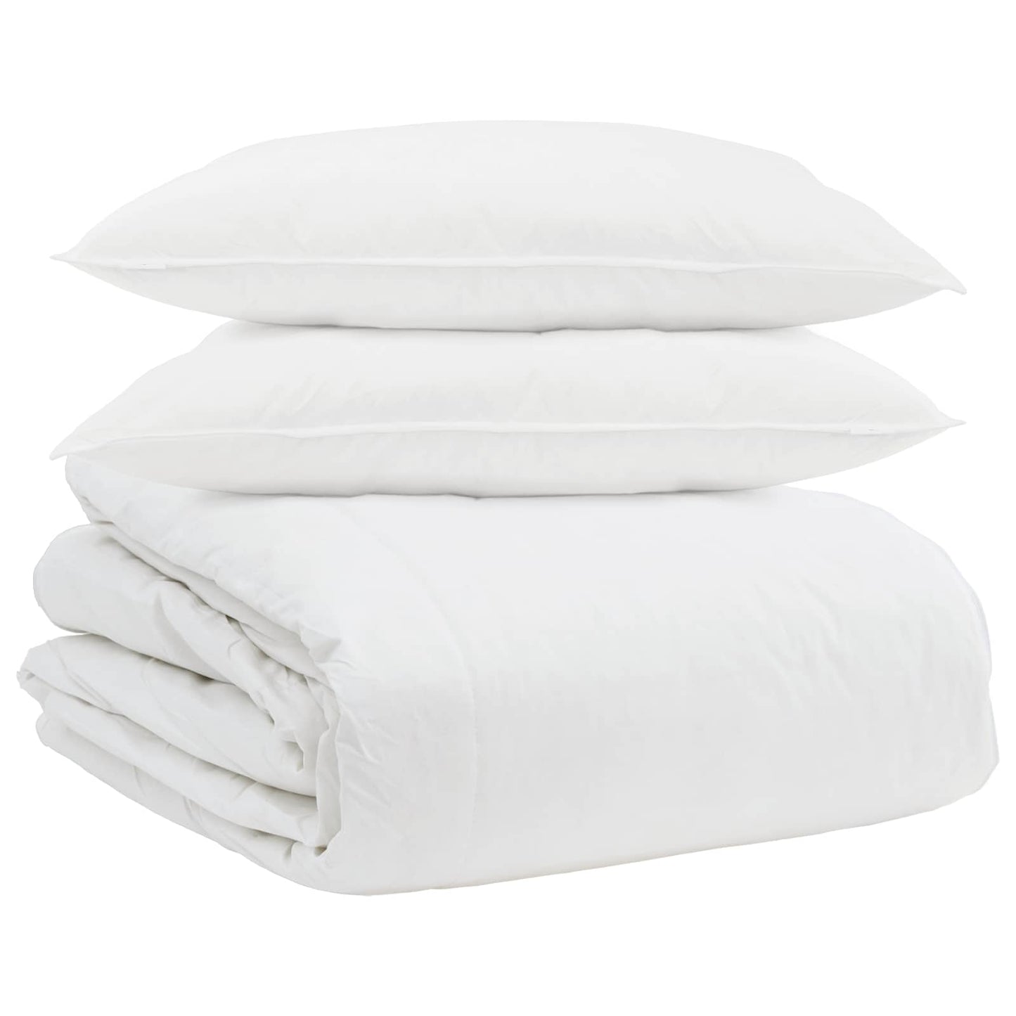 Vidaxl dekbed set met kussen 3 pcs wit donsveertjes