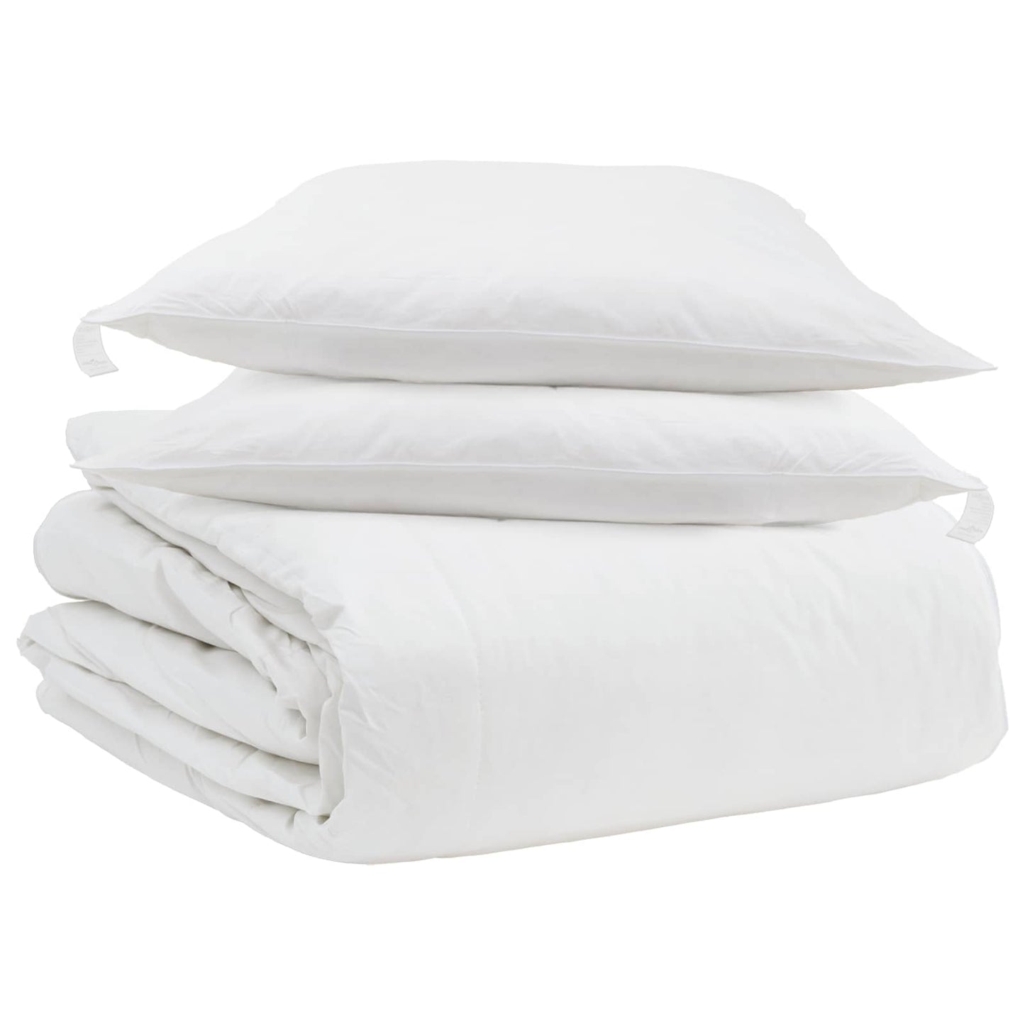 Vidaxl dekbed set met kussen 3 pcs wit donsveertjes