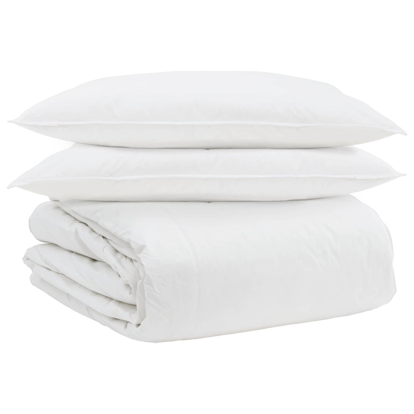 Vidaxl dekbed set met kussen 3 pcs wit donsveertjes