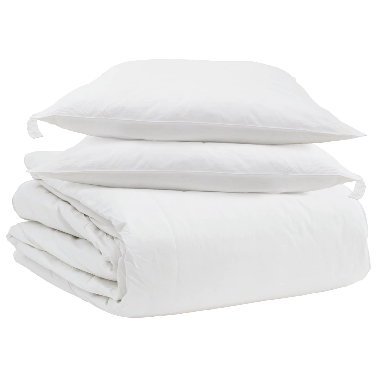 Vidaxl dekbed set met kussen 3 pcs wit donsveertjes