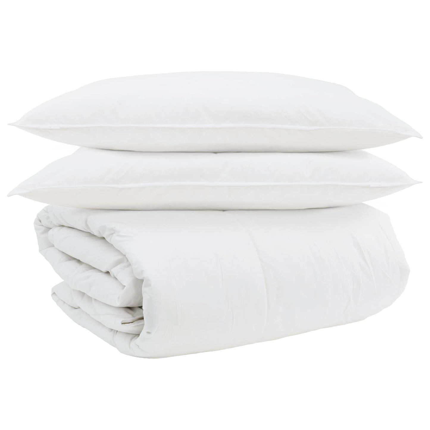 Vidaxl dekbed set met kussen 3 pcs wit donsveertjes