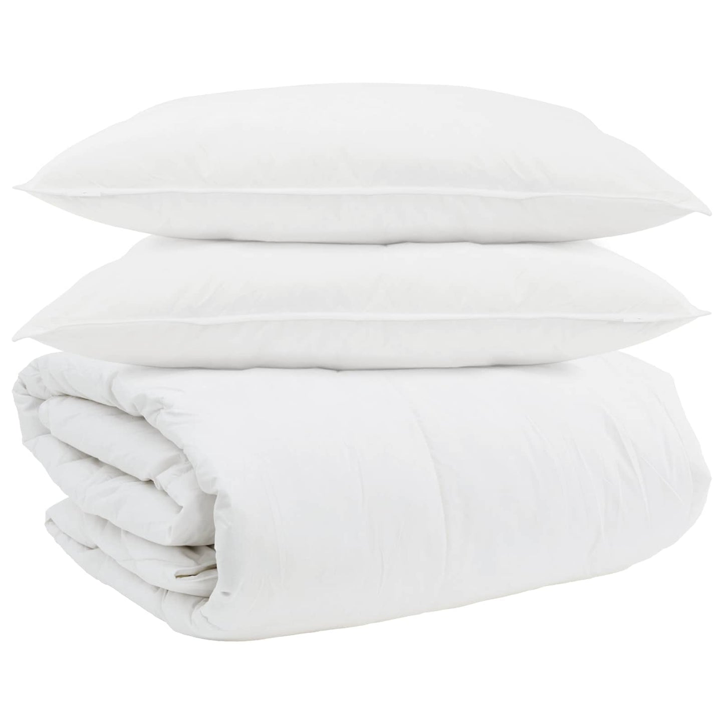 Vidaxl dekbed set met kussen 3 pcs wit donsveertjes