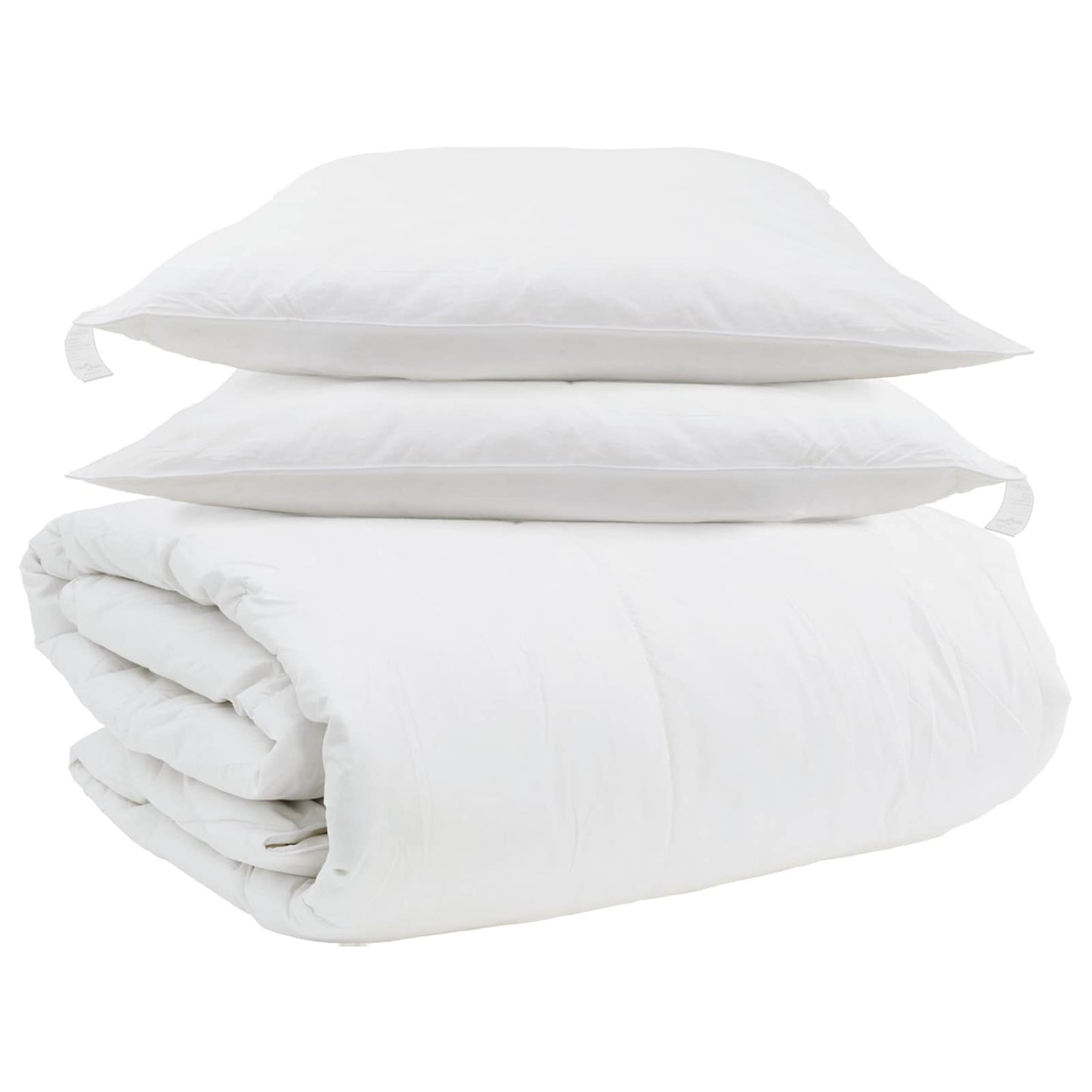 Vidaxl dekbed set met kussen 3 pcs wit donsveertjes