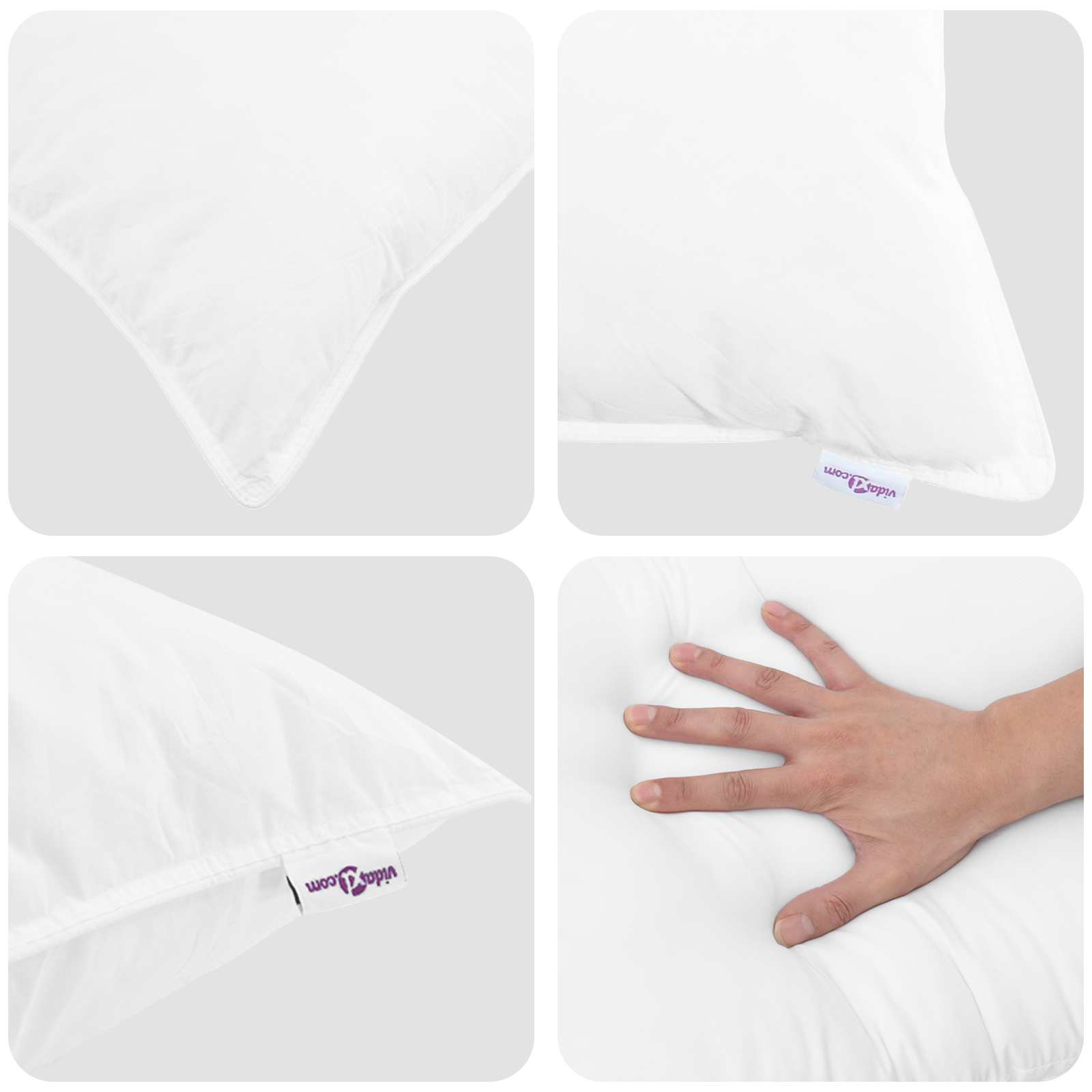Vidaxl juego nórdico con almohada 3 piezas plumón blanco
