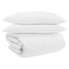 Vidaxl juego nórdico con almohada 3 piezas plumón blanco