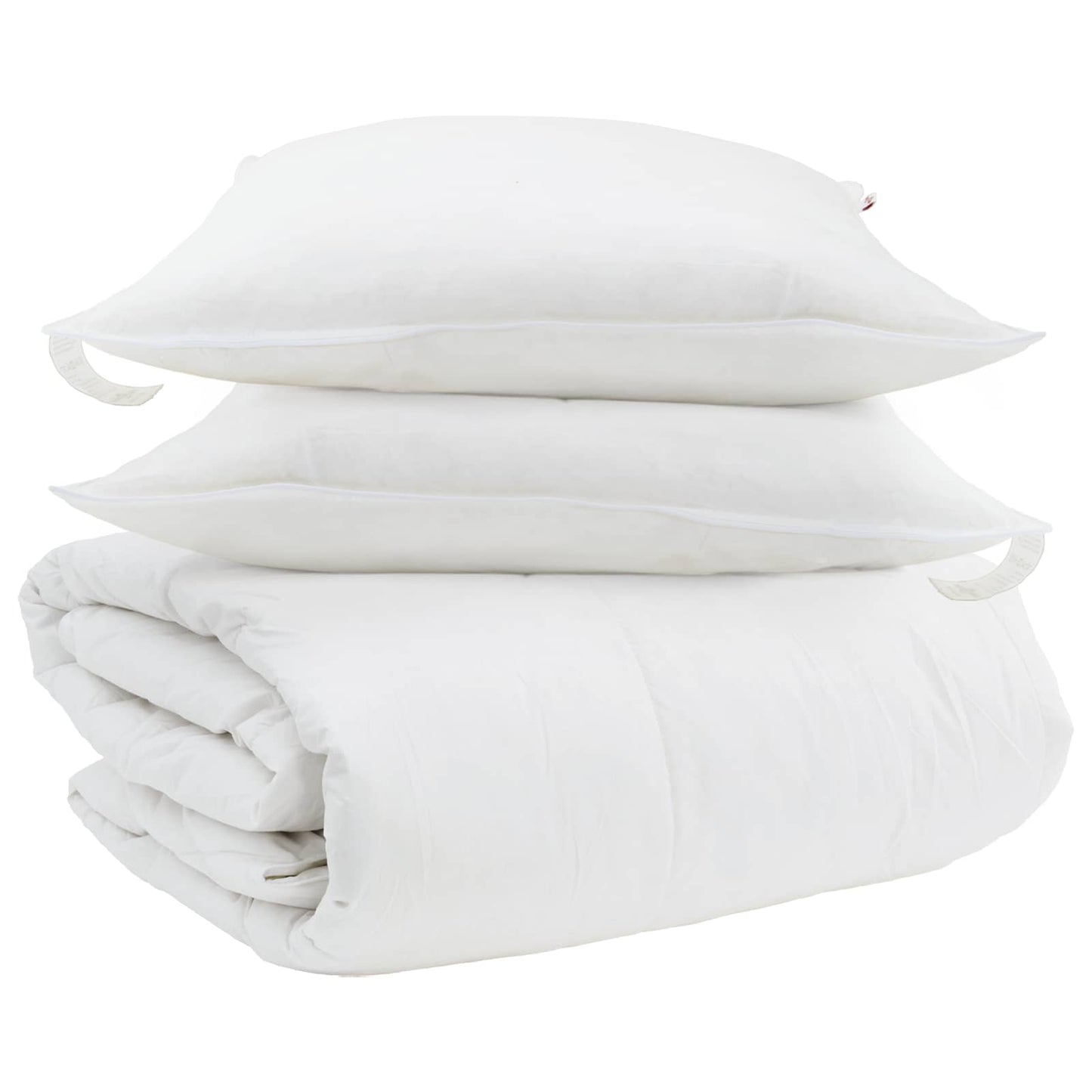 Vidaxl dekbed set met kussen 3 pcs wit donsveertjes