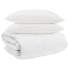 Vidaxl juego nórdico con almohada 3 piezas plumón blanco