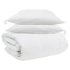 Vidaxl juego nórdico con almohada 3 piezas plumón blanco