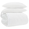 Vidaxl juego nórdico con almohada 3 piezas plumón blanco
