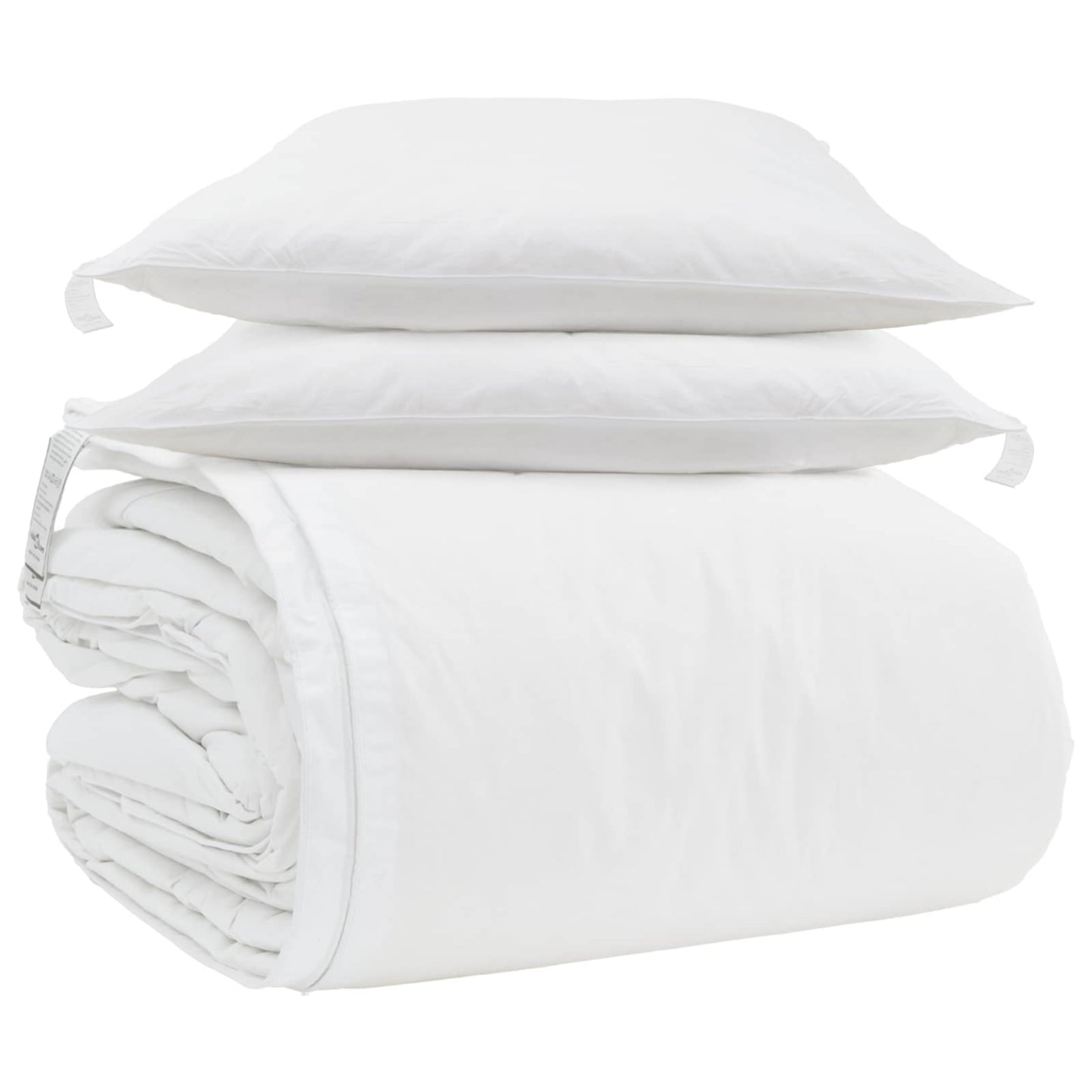 Vidaxl dekbed set met kussen 3 pcs wit donsveertjes
