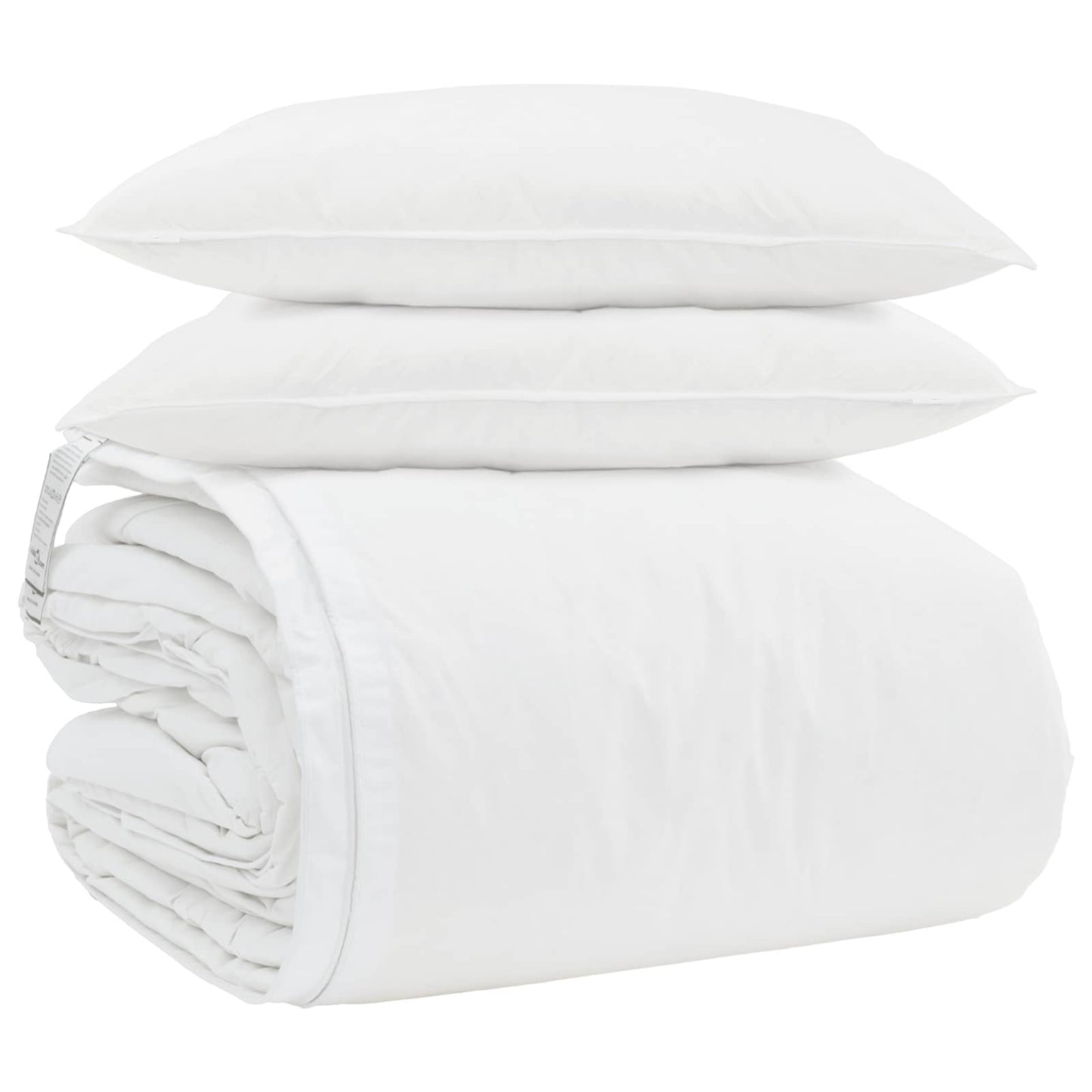 Vidaxl dekbed set met kussen 3 pcs wit donsveertjes