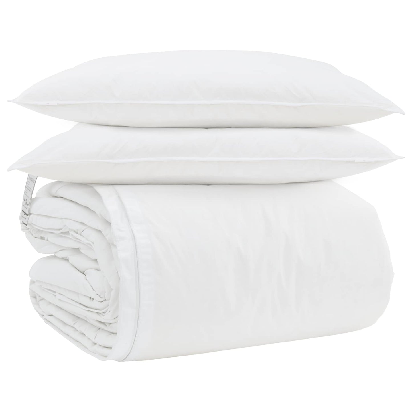 Vidaxl dekbed set met kussen 3 pcs wit donsveertjes