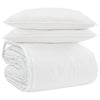 Vidaxl juego nórdico con almohada 3 piezas plumón blanco