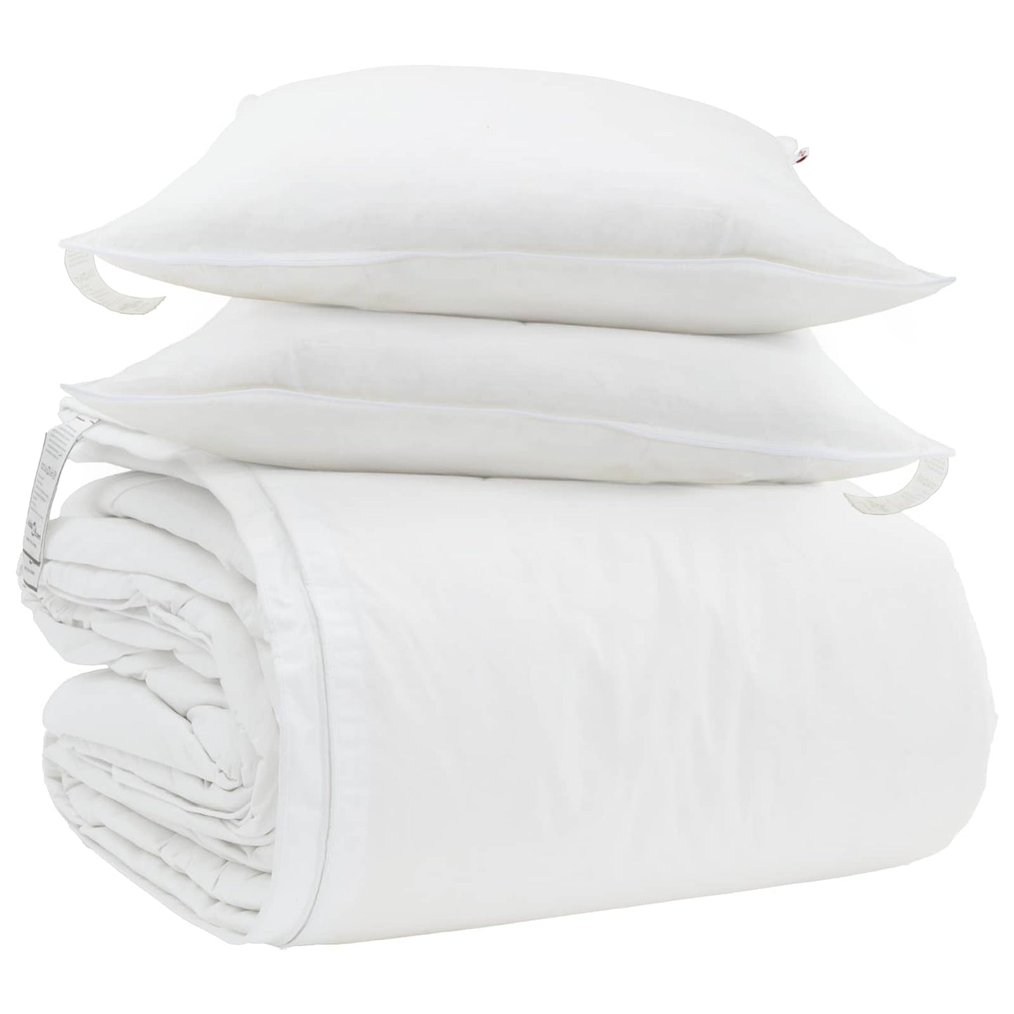 Vidaxl dekbed set met kussen 3 pcs wit donsveertjes
