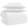 Vidaxl juego nórdico con almohada 3 piezas plumón blanco