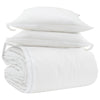 Vidaxl juego nórdico con almohada 3 piezas plumón blanco
