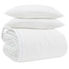 Vidaxl juego nórdico con almohada 3 piezas plumón blanco