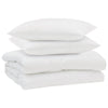 Vidaxl edredón de verano con almohada 3 piezas microfibra blanco