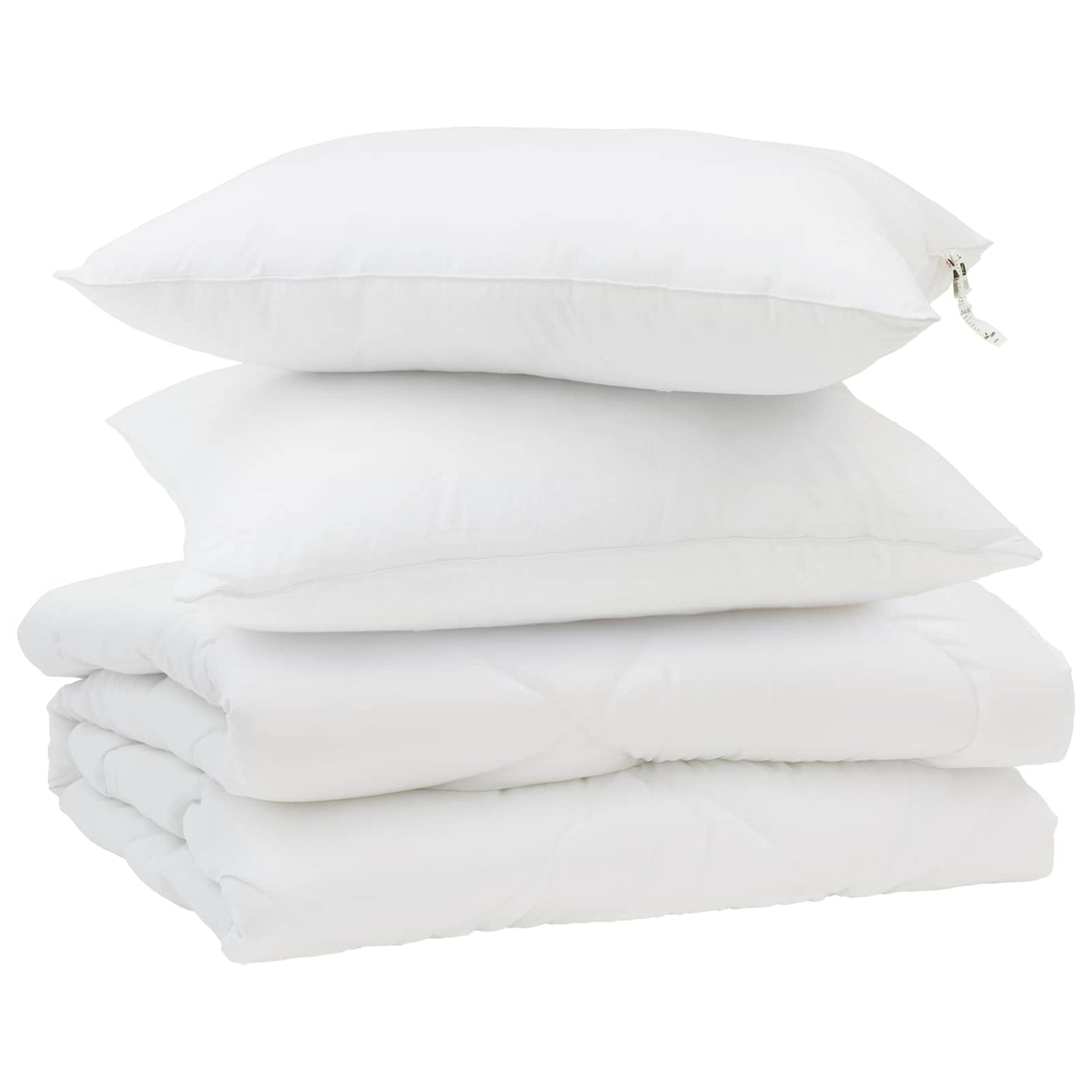 Vidaxl zomer dekbed met kussen 3 pcs wit microfibre