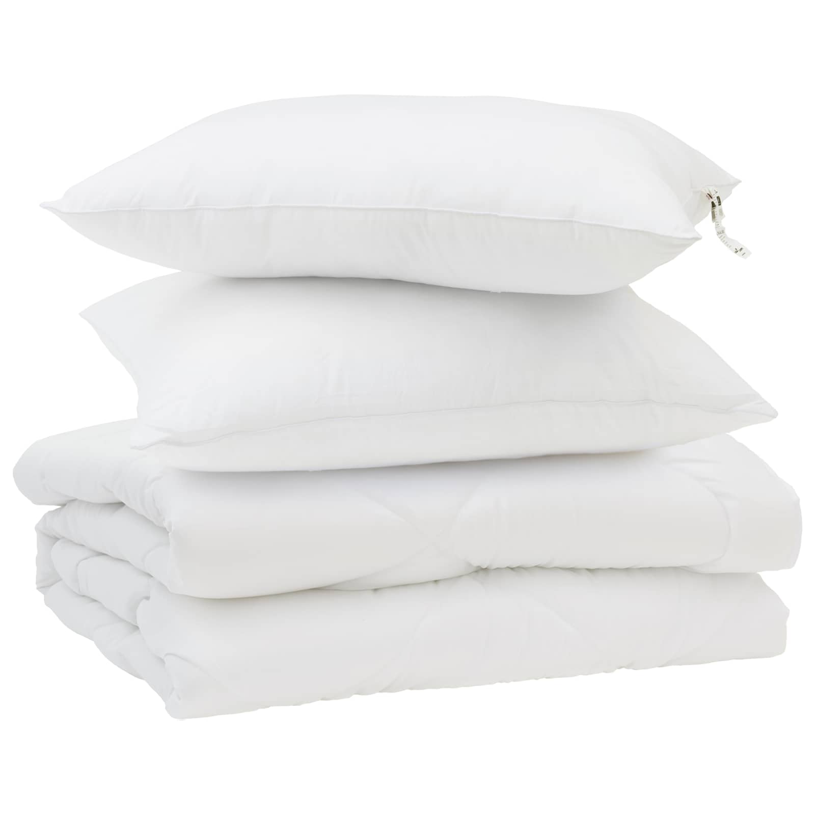 Vidaxl edredón de verano con almohada 3 piezas microfibra blanco