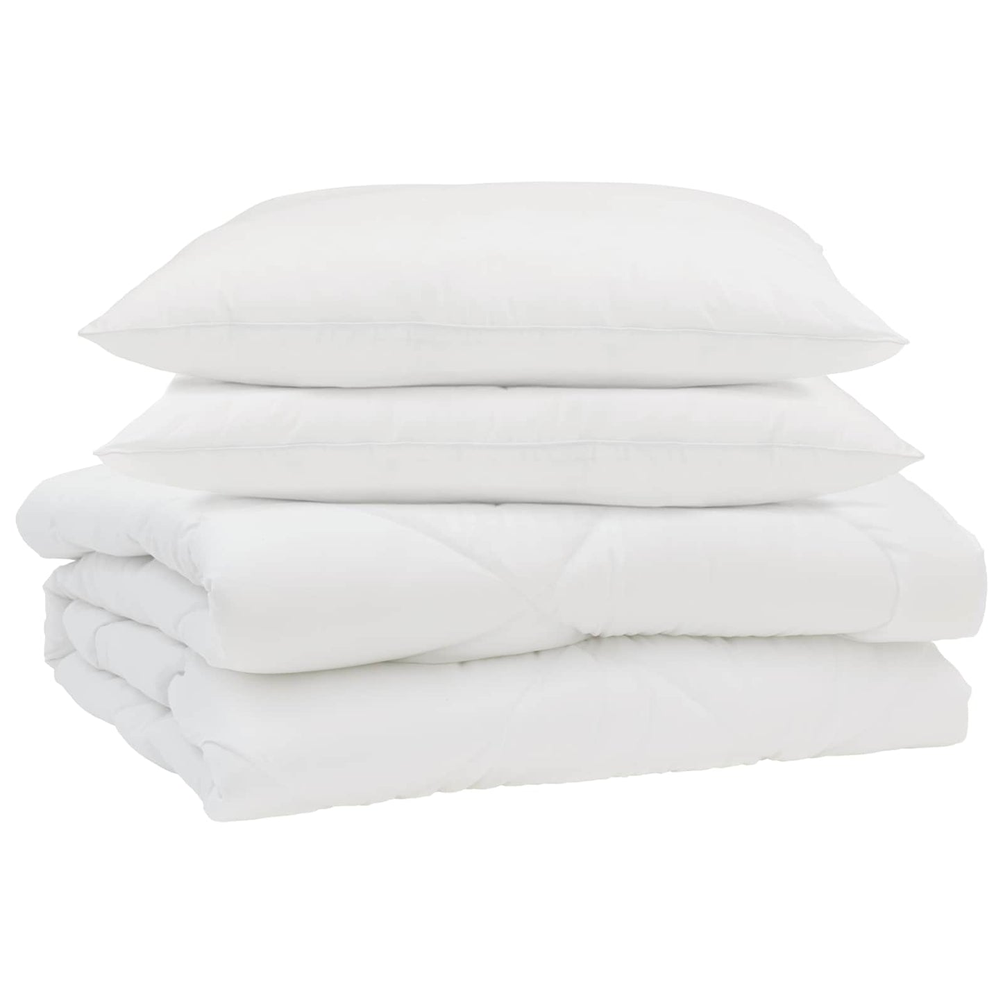 Vidaxl zomer dekbed met kussen 3 pcs wit microfibre