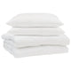 Vidaxl zomer dekbed met kussen 3 pcs wit microfibre