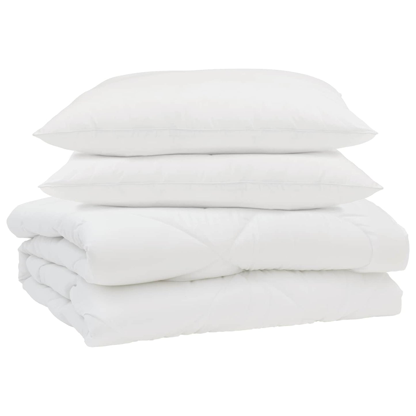 Vidaxl zomer dekbed met kussen 3 pcs wit microfibre