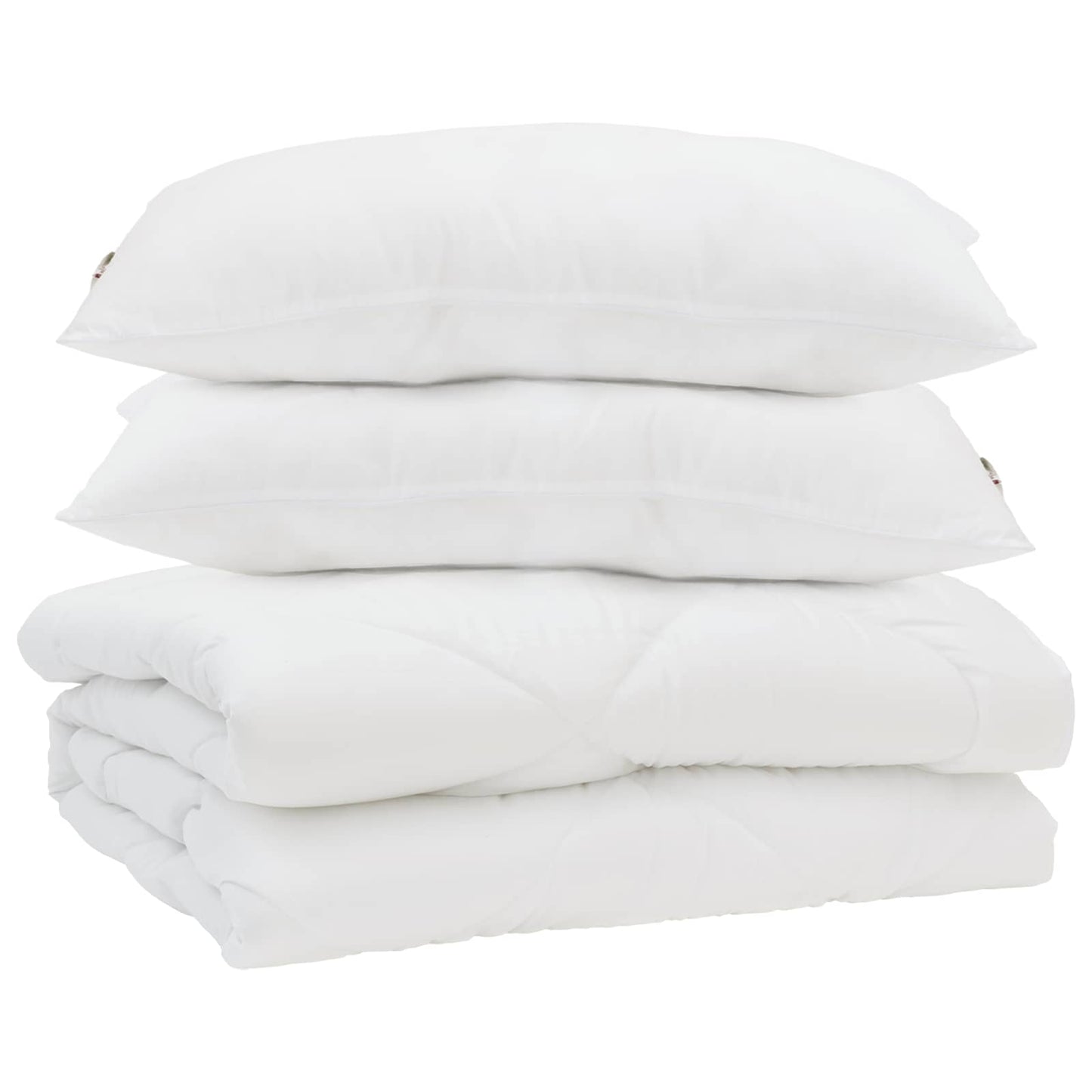Vidaxl zomer dekbed met kussen 3 pcs wit microfibre