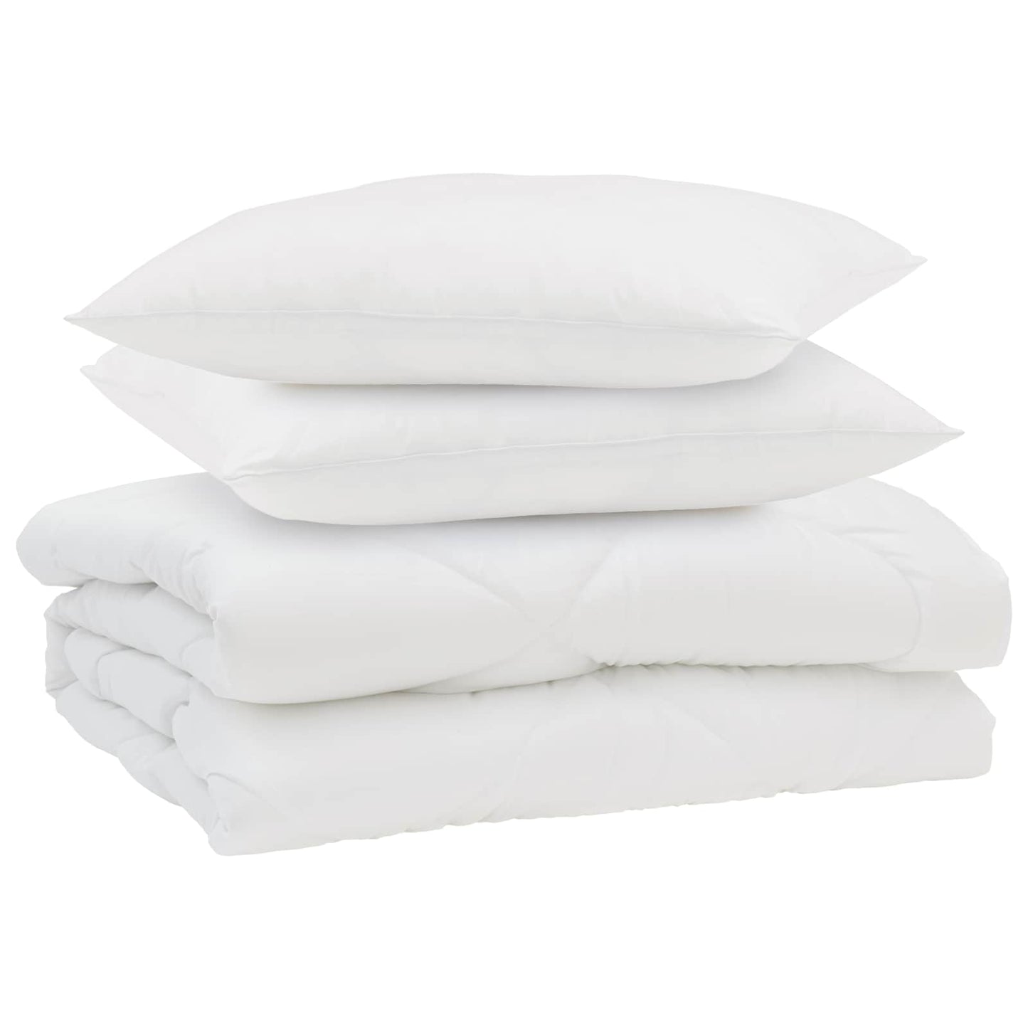 Vidaxl zomer dekbed met kussen 3 pcs wit microfibre