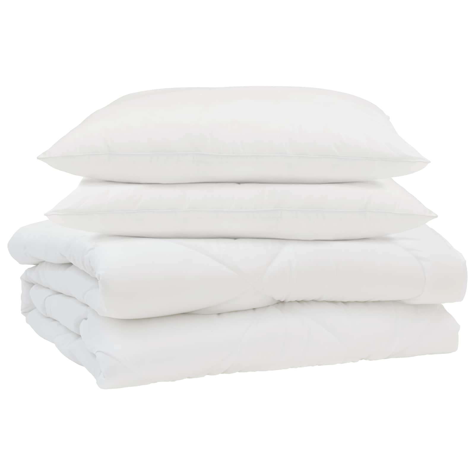 Vidaxl edredón de verano con almohada 3 piezas microfibra blanco