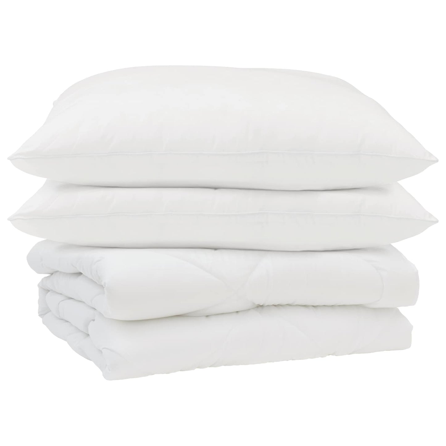 Vidaxl zomer dekbed met kussen 3 pcs wit microfibre