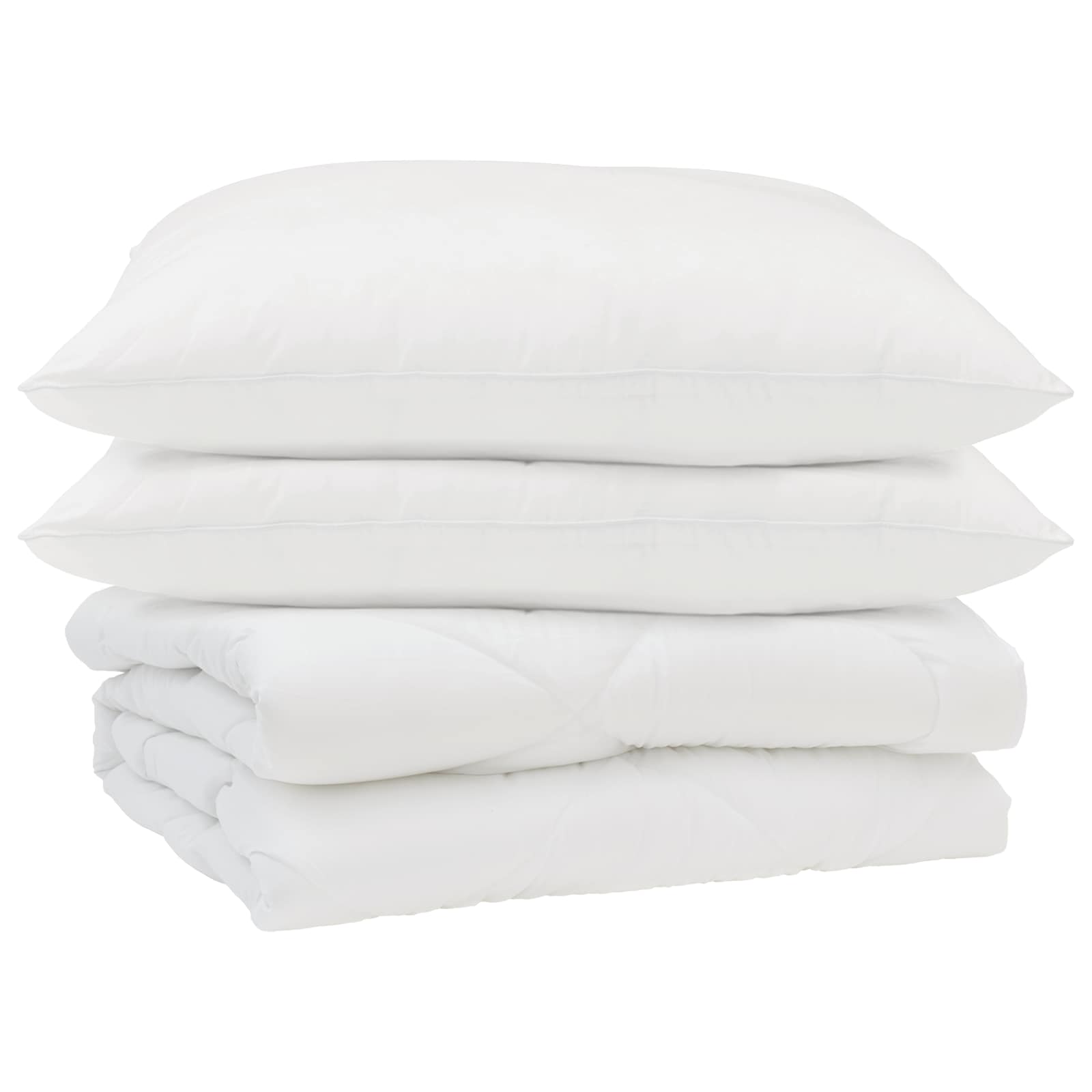 Vidaxl edredón de verano con almohada 3 piezas microfibra blanco
