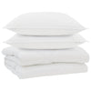 Vidaxl dekbed met kussen 3 pcs wit microfibre
