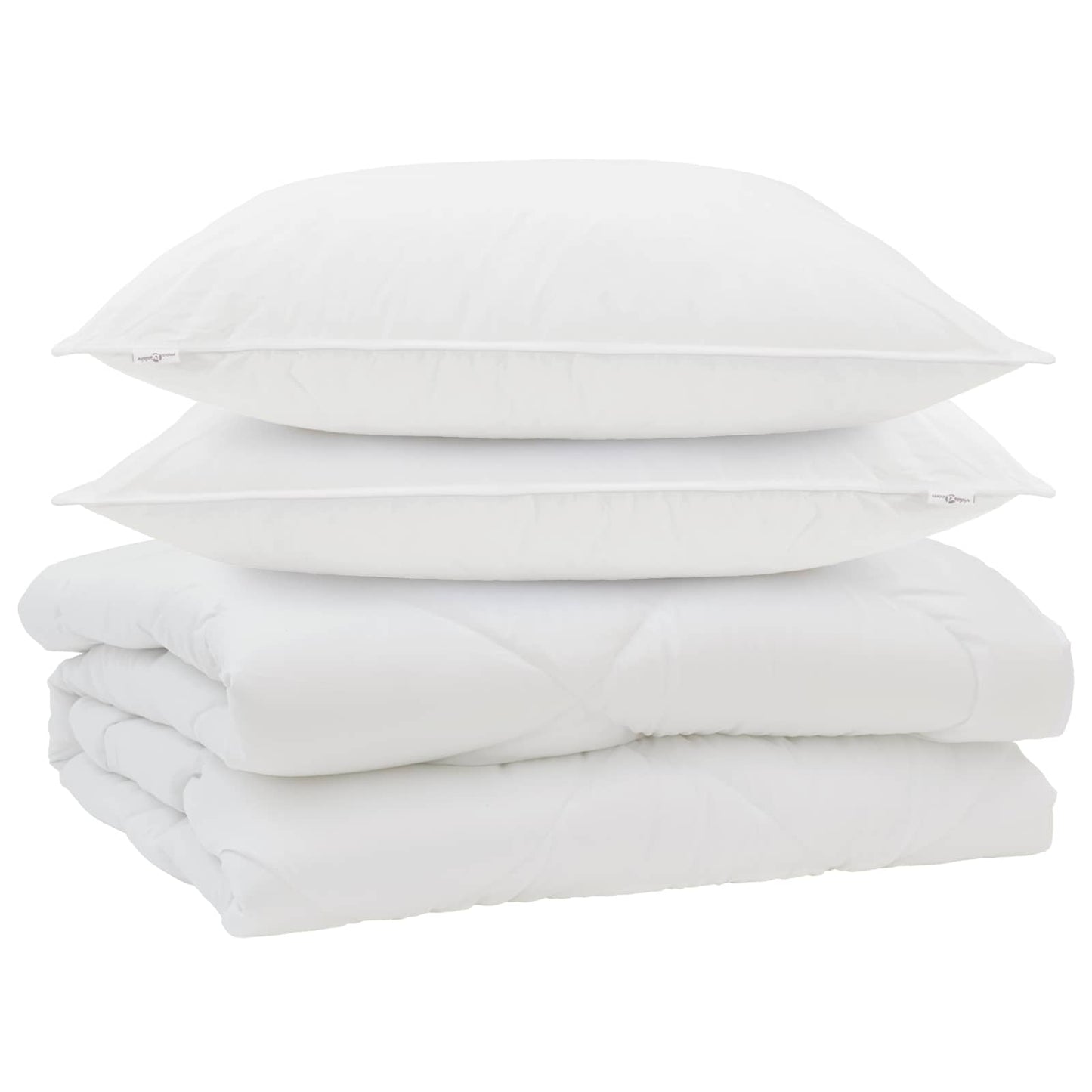 Vidaxl dekbed met kussen 3 pcs wit microfibre