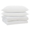 Vidaxl dekbed met kussen 3 pcs wit microfibre