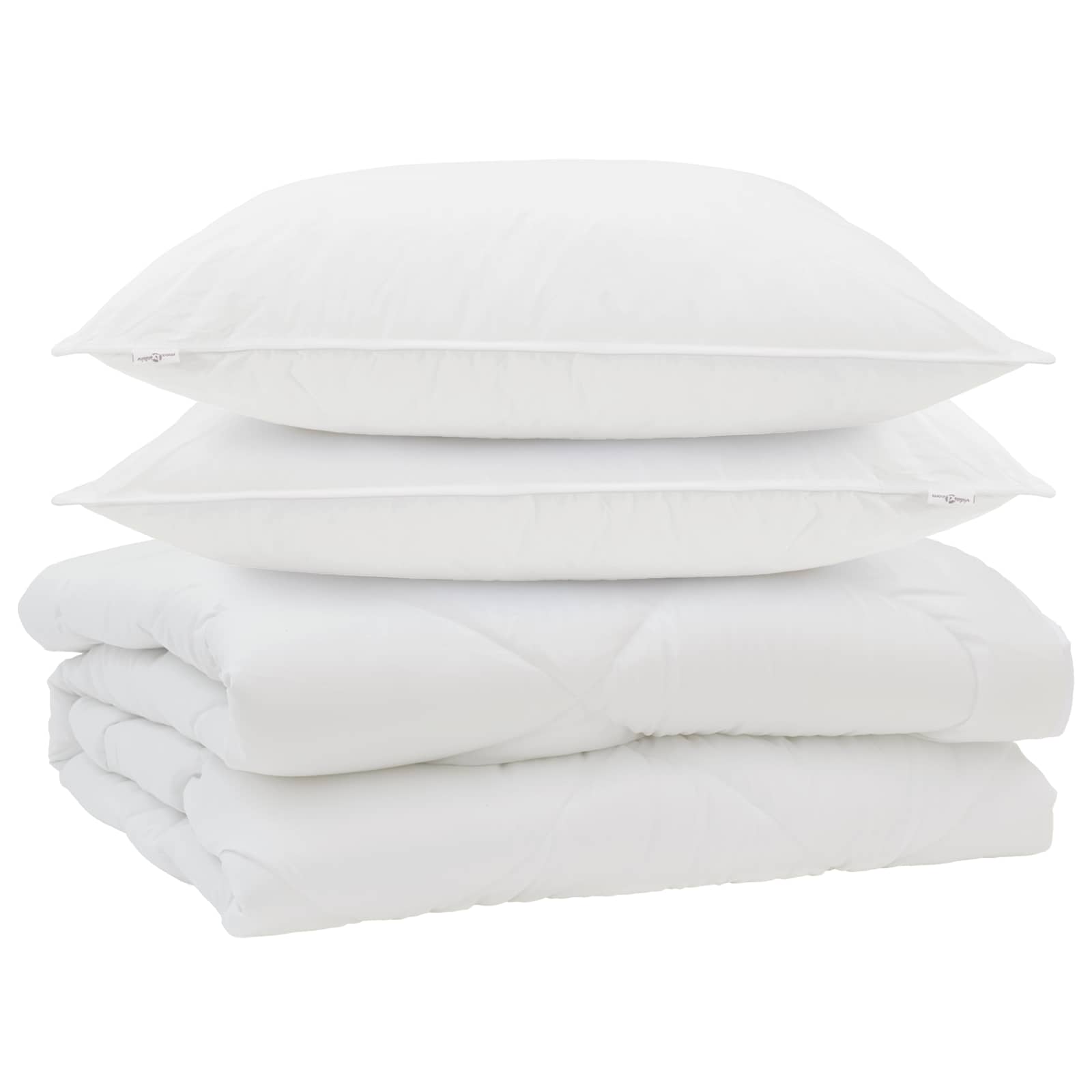 Vidaxl edredón con almohada 3 piezas microfibra blanco