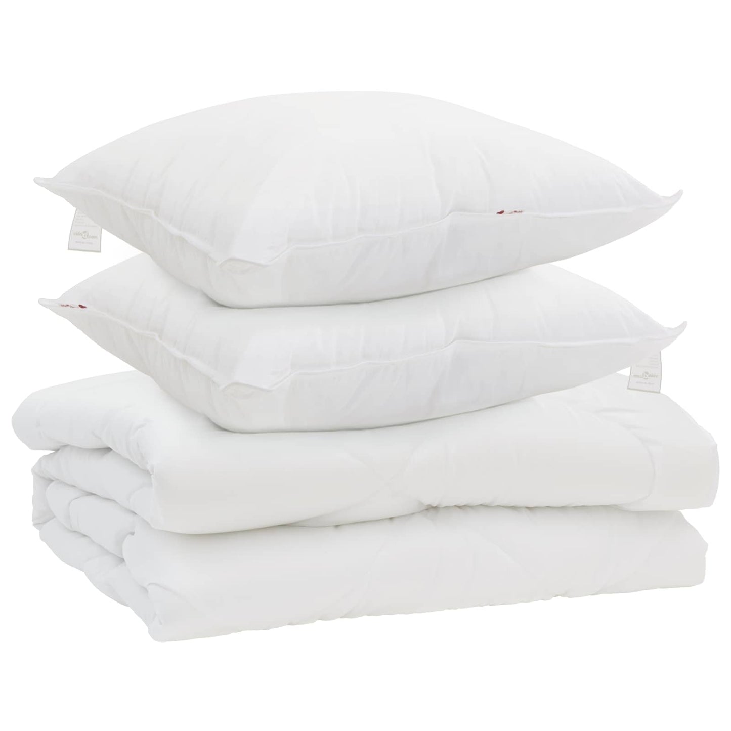 Vidaxl dekbed met kussen 3 pcs wit microfibre