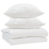 Vidaxl dekbed met kussen 3 pcs wit microfibre