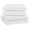 Vidaxl dekbed met kussen 3 pcs wit microfibre
