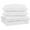 Vidaxl dekbed met kussen 3 pcs wit microfibre