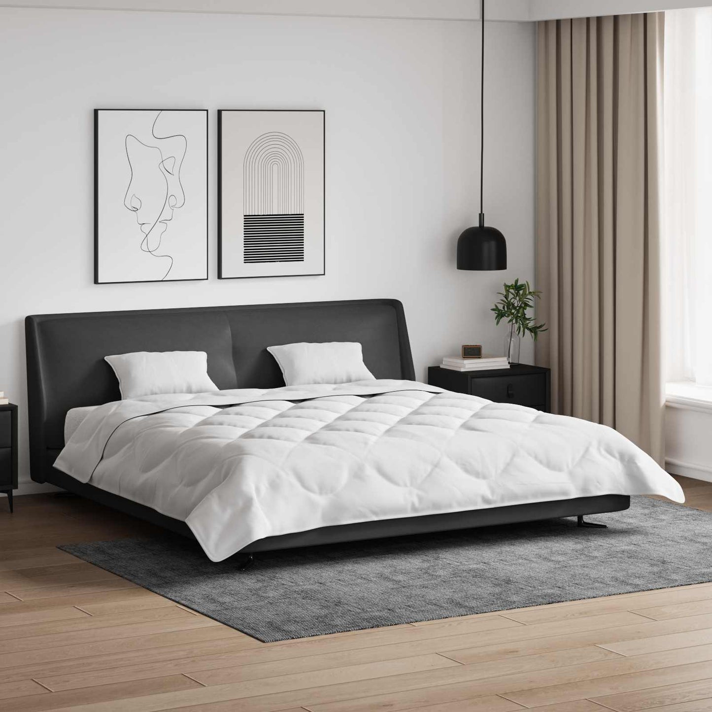 Vidaxl dekbed met kussen 3 pcs wit microfibre