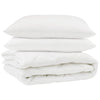 Vidaxl dekbed met kussen 3 pcs wit microfibre