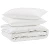Vidaxl dekbed met kussen 3 pcs wit microfibre